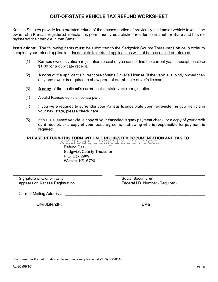 Kansas Al 30 Template