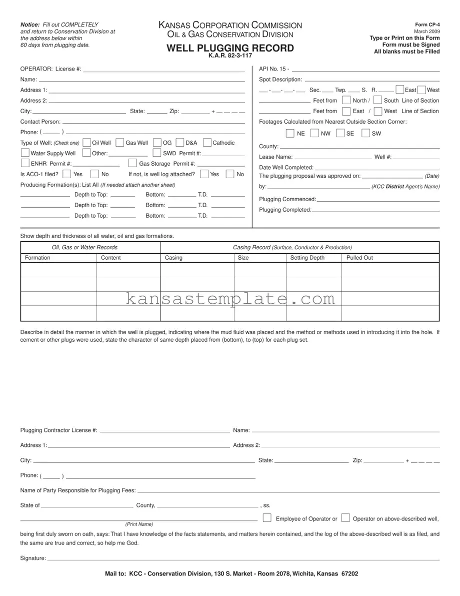 Kansas Cp 4 Template