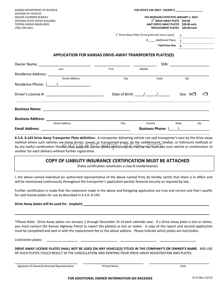Kansas D 14 Template
