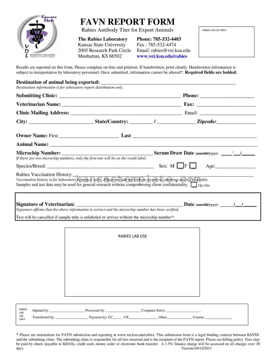 Kansas Favn Report Template