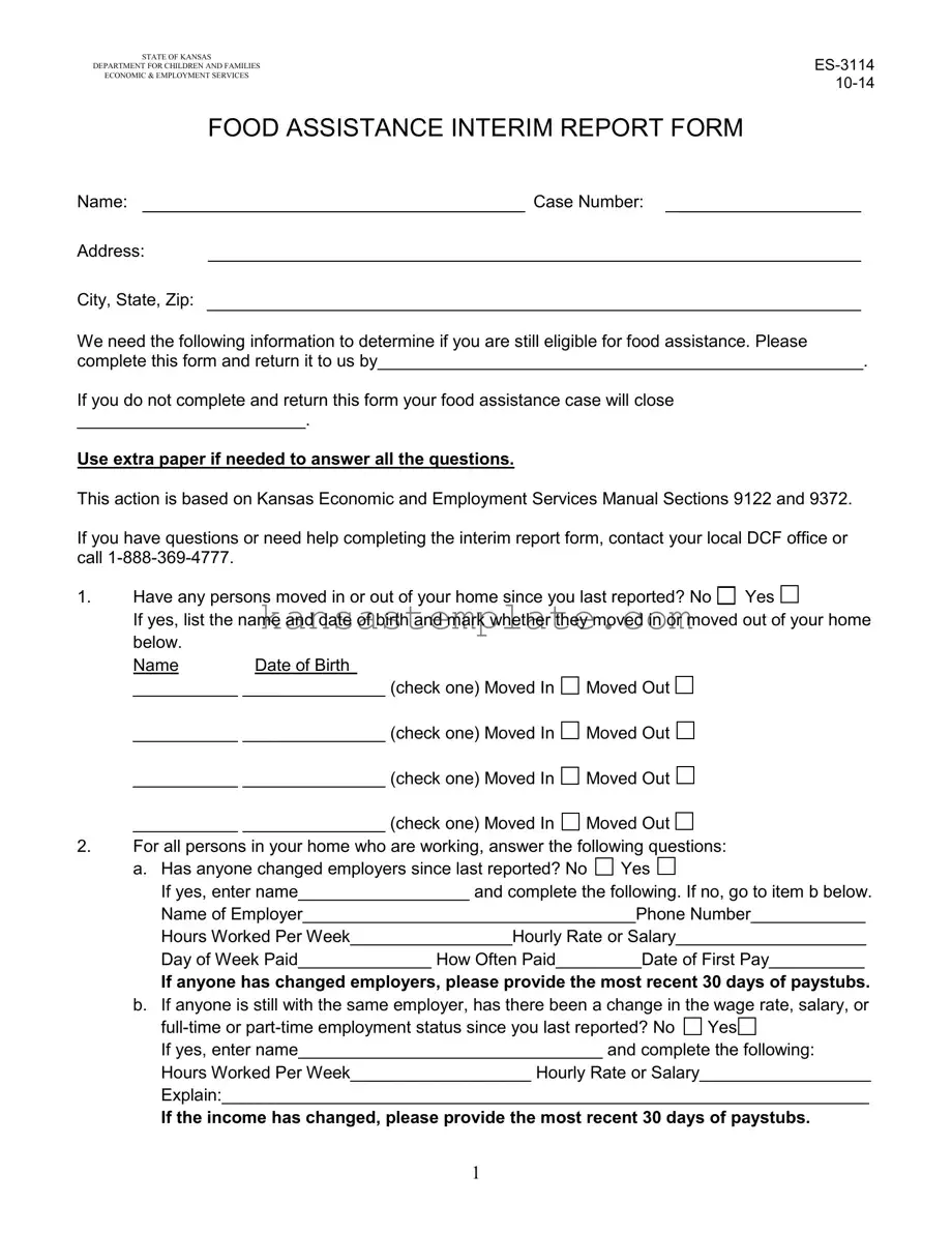 Kansas Interim Report Template