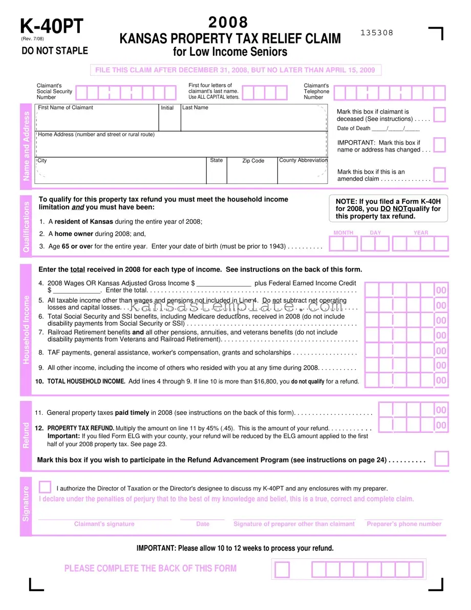 Kansas K 40Pt Template