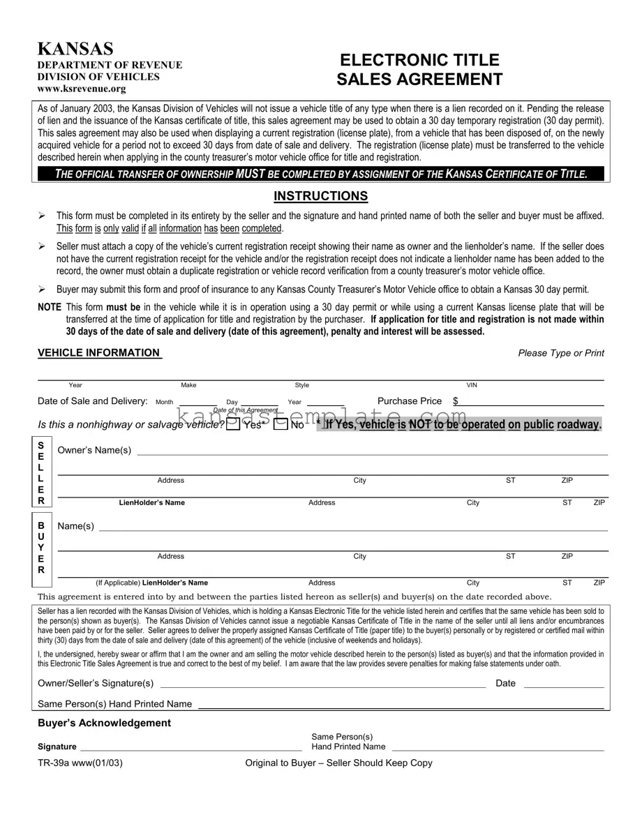 Kansas Tr 39A Template
