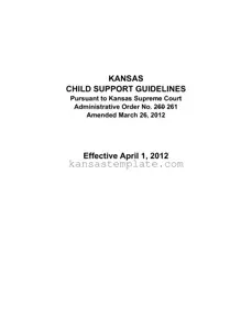 Kansas Child Support Template