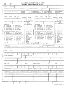 Kansas Standard Offense Report Template